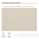 Tenda da Sole per Esterno Avvolgibile a Bracci 350x250 cm con Apertura a Manovella Crema