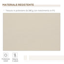 Tenda da Sole per Esterno Avvolgibile a Bracci 350x250 cm con Apertura a Manovella Crema