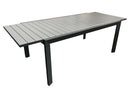 Tavolo Allungabile da Giardino 180/240x100x75 cm in Alluminio Grigio Scuro