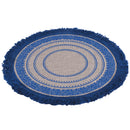Set 6 Tovagliette Ø38 cm  in Juta VdE Tivoli 1996 Blue Blu e Beige