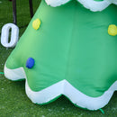 Babbo Natale Gonfiabile 170x115x243 cm con Pinguino e Pupazzo di Neve per Esterno 