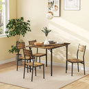 Tavolo da Pranzo a Ribalta 2-4 Persone Stile Industriale 120x79x79 cm Marrone Rustico