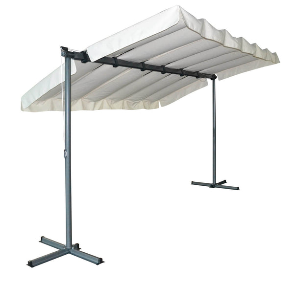 Pergola a Baldacchino 2,5x3,5x2,2 m Telo in Poliestere Struttura in Alluminio Grigio Antracite Grigio Antracite sconto