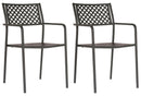 Set 2 Sedie da Giardino 54x58x84 cm in Acciaio con Braccioli RD Italia Lola Antracite