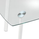 Tavolo Scrivania in Metallo 120x70x74cm TFT Bianco Trasparente