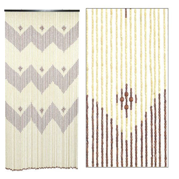 Fadenvorhang für Fliegengitter 100x220 cm in Light Zig Zag Wood sconto