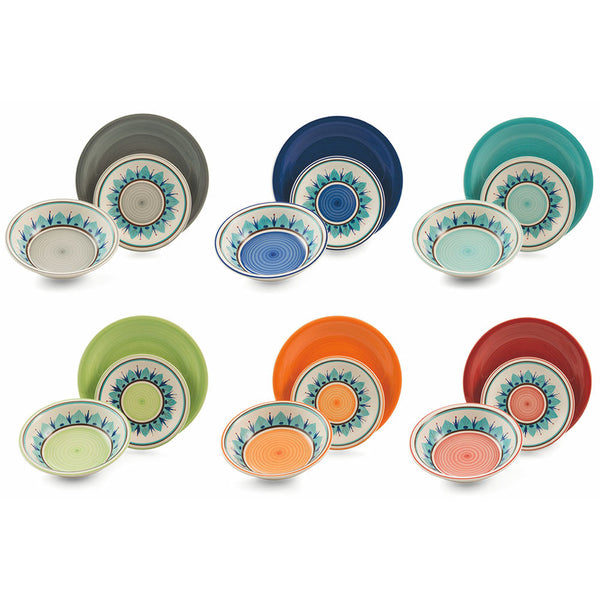 Villa d'Este Ravello Tafelservice aus Steinzeug 18-teilig sconto