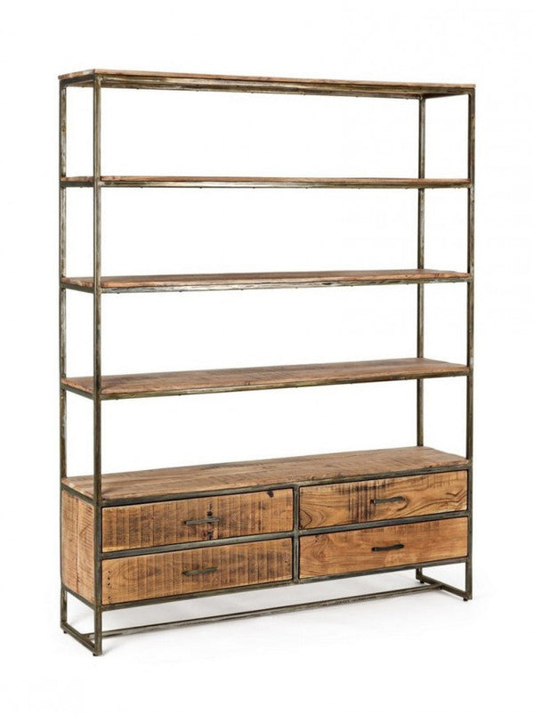 online Libreria 4 Ripiani 4 Cassetti 145x35x190h cm Elmer