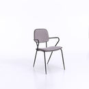 Set 4 Sedie 52x50x81,5 cm Velluto Grigio