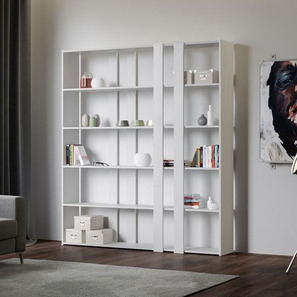 acquista Libreria Moderna 5 Ripiani 178x36x204 cm in nobilitato Bianca