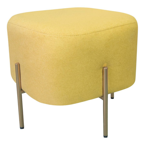 Pouf Poggiapiedi 41x41x41 cm in Tessuto Kate Giallo online