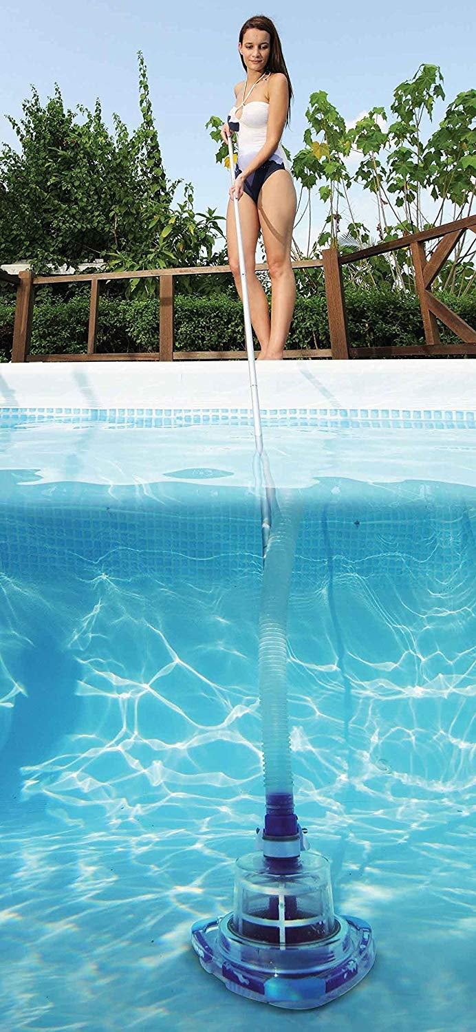 Aspiratore per Fondo Spinta Manuale Asta 240 Cm Manutenzione e Pulizia Piscina Kokido