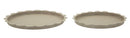 Svuotatasche Saturno Rot, Tortora Coppia Ø33x2 cm in Metallo Grigio tortora      