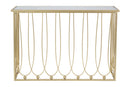 Console Amelie 120x43x80 cm in Ferro e Vetro Oro