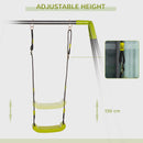 Set Altalena 3 Posti con Cavallina e Arrampicata + Scivolo Nero e Verde