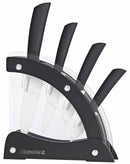 Ceppo con 4 Coltelli in Ceramica Alexander Vela Nero