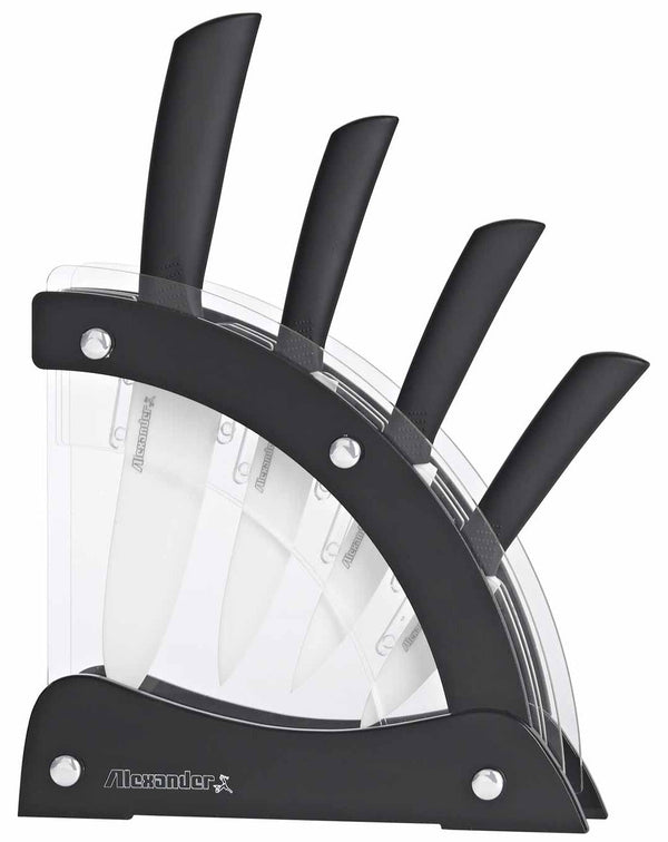 prezzo Block mit 4 schwarzen Alexander Vela Keramikmessern