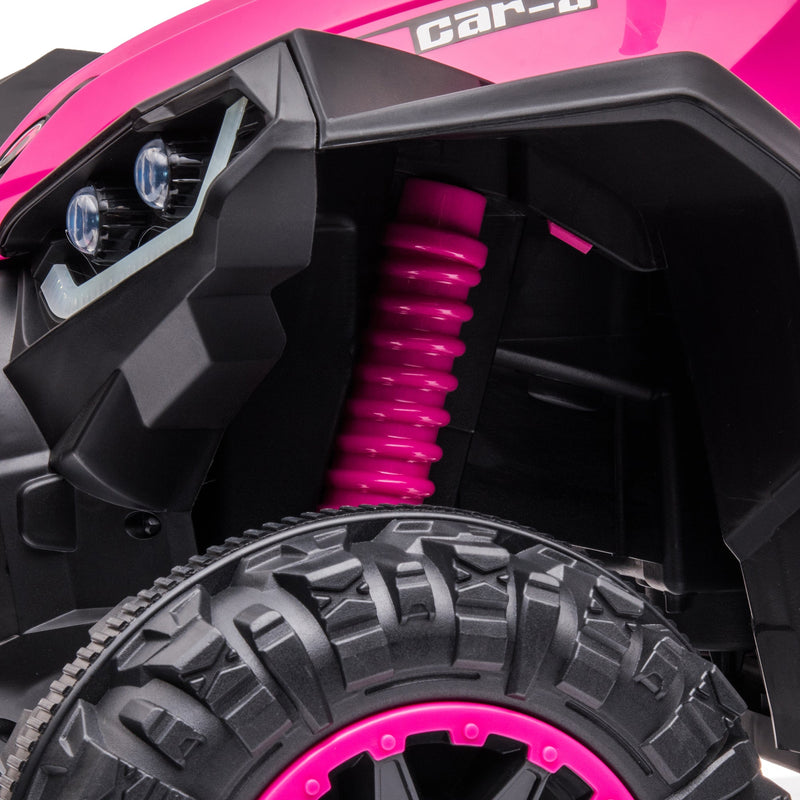 Quad Elettrico per Bambini 12V 2 Velocità Fari LED Rosa 