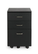 Cassettiera Nadir 3 Cassetti Nero in Legno