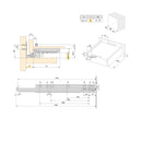 Guide Cassetto con Estrazione Soft 540 mm in Acciaio Emuca Bianco