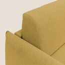 Divano Letto 3 Posti 215x95x96 cm in Tessuto Giallo