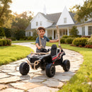 Macchina Elettrica per Bambini 3-5 Anni 12V con Licenza Kawasaki Doppio Motore Telecomando e Musica Giallo      