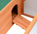 Pollaio Gabbia per Galline in Legno di Abete 100x125x49 cm 