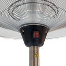 Stufa Elettrica Fungo Riscaldante Infrarossi Saturno Esterno-Interno Regolabile Argento