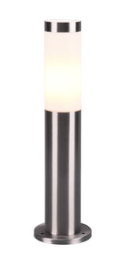 Lampada Palo da Esterno Attacco E27 in Acciaio  Nichel Satinato 