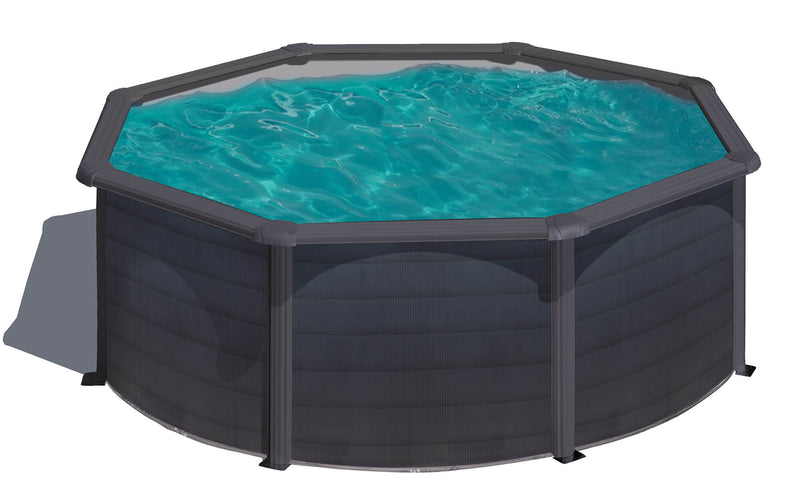 Piscina Rotonda Fuori Terra Ø300xh120 cm in Acciaio e PVC Gre Kea