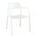 Windsor stapelbarer Gartenstuhl 56 x 56 x 78 h cm aus weißem Stahl