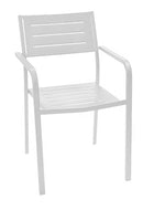 Set Tavolo e 4 Sedie da Giardino in Acciaio RD Italia Dorio Bianco