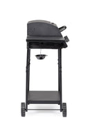 Barbecue a Gas 2 Bruciatori 97,5x49x99h cm Accensione Piezoelettrica in Acciaio Louis Nero
