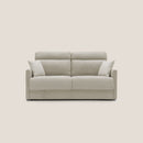 Divano Letto 2 Posti 156x102x97 cm in Tessuto Panna