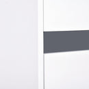 Colonna Bagno a 2 Armadietti con Ripiano Regolabile e Cassetto 35x31x172 cm in Truciolato Bianco