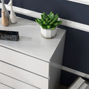 Cassettiera 4 Cassetti 55x33x80 cm Design Moderno in Legno Bianco 