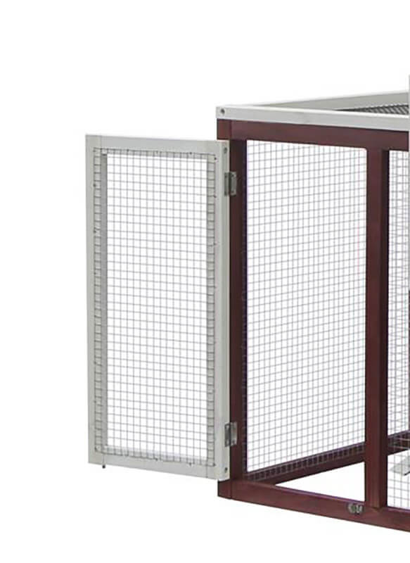 Pollaio da Giardino 122x63x92 cm Per 3 Galline in Legno Rosso e Bianco