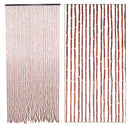 Tenda a Fili per Porta Antimosche 120x240 cm in Bambù Scuro Media