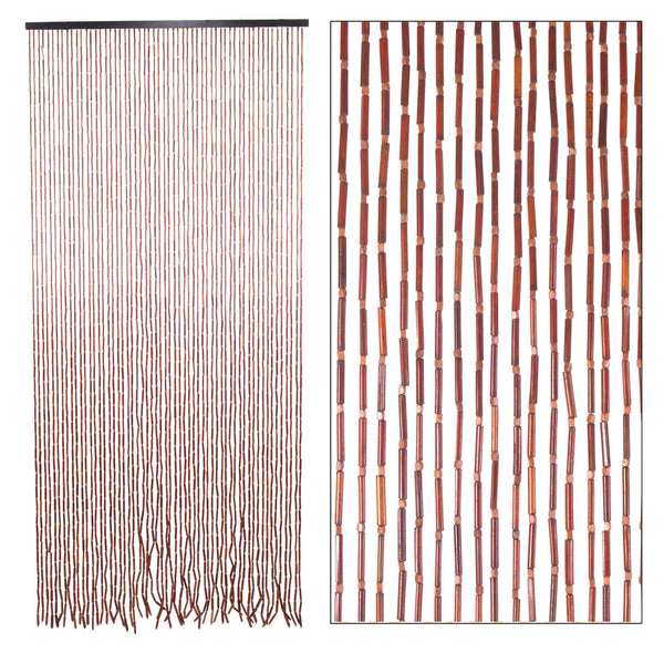 Fadenvorhang für Fliegengitter 120x240 cm in Medium Dark Bamboo sconto