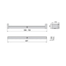 Barra Appendiabili per Armadio a Batteria 55,8-70,8 cm con LED Bianco Naturale e Sensore di Movimento Emuca Moka