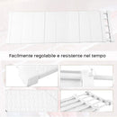 Mensola Estensibile per Armadi 35 x 72,5-125 cm Scaffale Salvaspazio in ABS Bianco