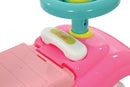 Macchina Cavalcabile per Bambini Volante Direzionabile Vano Contenitore e Telefono Barbie Rosa e Verde Acqua