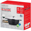 Casseruola Pentola Royalty Line con Rivestimento Antiaderente Effetto Marmo 32 cm Nero      