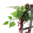 Ornamento Finestra dietroporta con fiore in legno