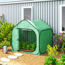 Serra a Casetta Pieghevole 150x148x148 cm con Ingresso a Cerniera Verde   