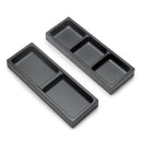 Set Organizer per Cassetti da Bagno Laterali in Plastica Emuca Tidy Grigio Pietra