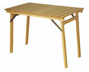 Tavolo Pieghevole Salvaspazio da Giardino 80x120x72 cm Garden in Legno Verniciato Naturale 