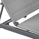 Lettino Prendisole da Giardino 194x63xH31 cm con ruote Oasi grigio