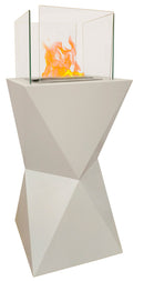 Camino a Bioetanolo da Pavimento 45x45x110 cm Diamond Bianco