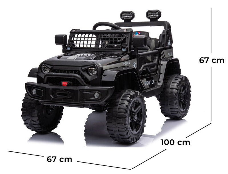 Macchina Elettrica per Bambini 12V Baby Fuoristrada Nera